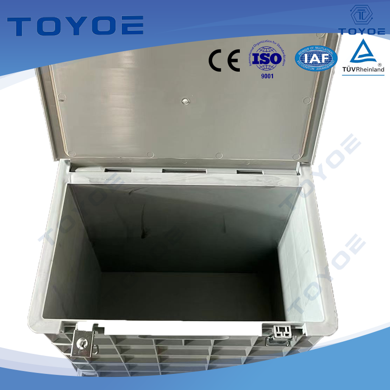 กล่อง HDPE พร้อมฝาสำหรับการขนส่งที่ปลอดภัย