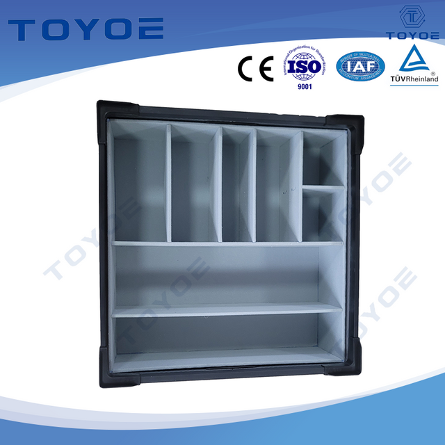 liners กล่อง HDPE ที่ปรับแต่งสำหรับการจัดเก็บส่วนประกอบ