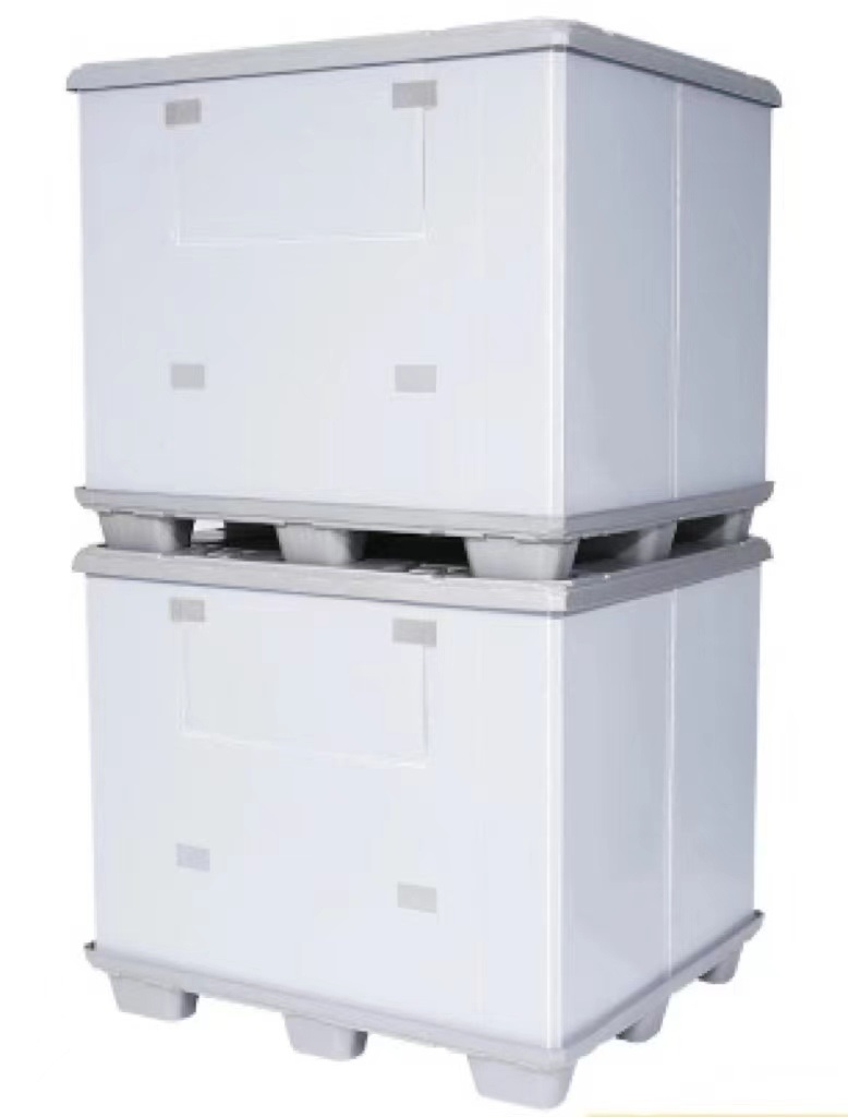 ซ้อนกล่องพาเลทพลาสติก