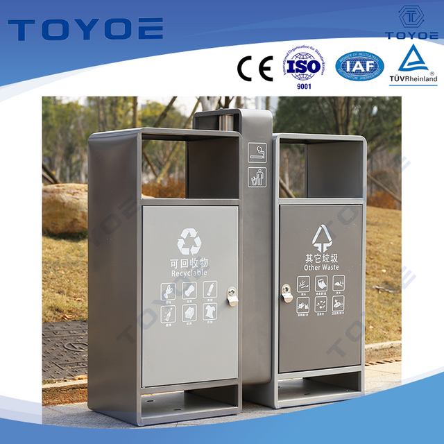 UrbanRecycle Duo-Station, Dual-Compartment Outdoor Recycling Organizer